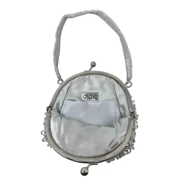 Cache Silver beaded sequins clutch bag - Picture 4 of 8